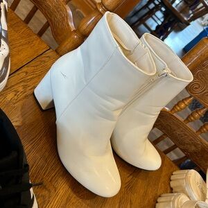 Women's White Ankle Boots